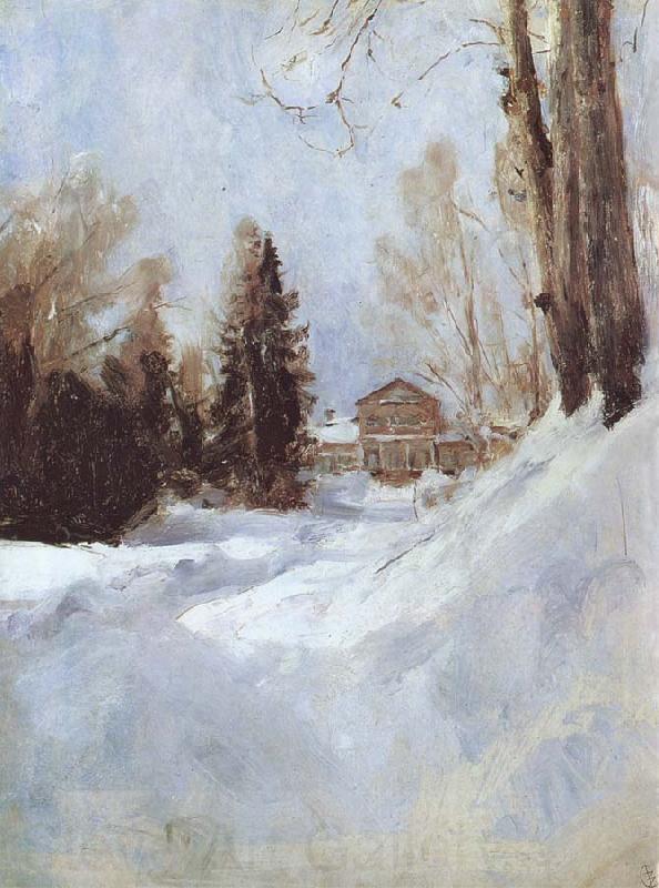 Valentin Serov Winter in Abramtsevo A House Norge oil painting art